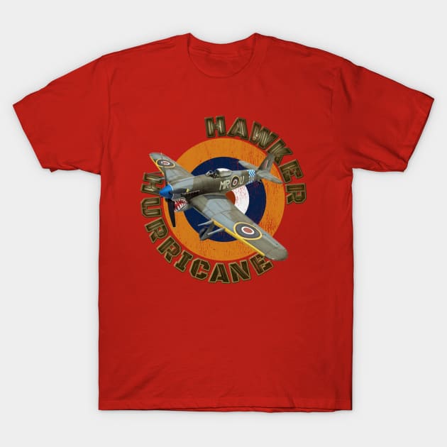 Hawker Hurricane WW2 Warbirds Warplanes T-Shirt by F&L Design Co.